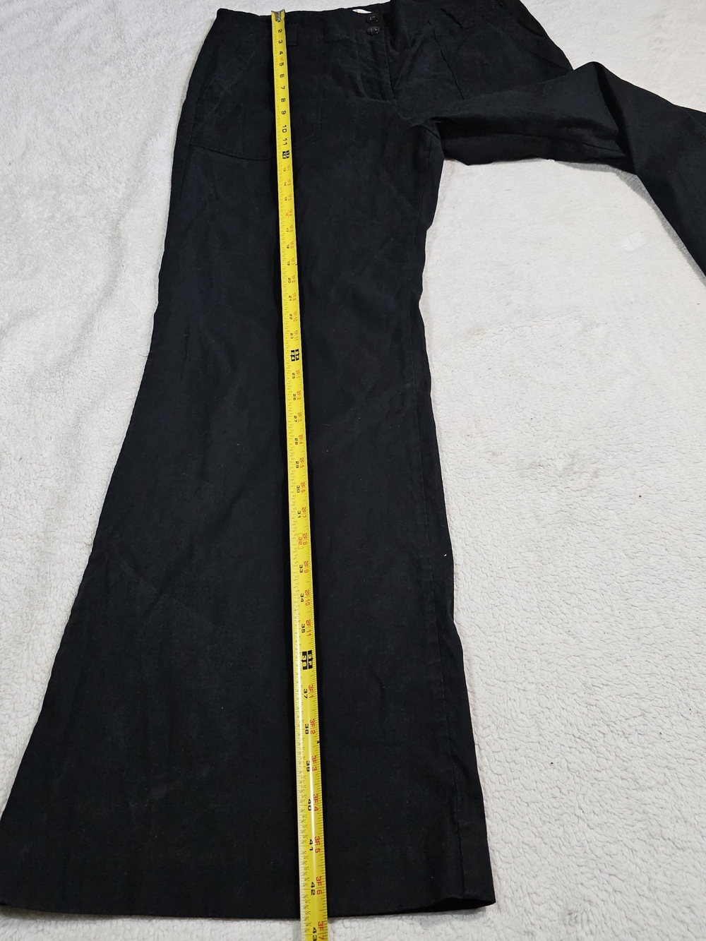 Maeve Pants Womens 12 The Naomi Wide Leg Flare Black Anthropologie High Rise. - Picture 13 of 13